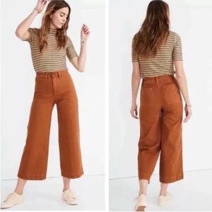 Madewell The Emmett Crop Rust Pants
